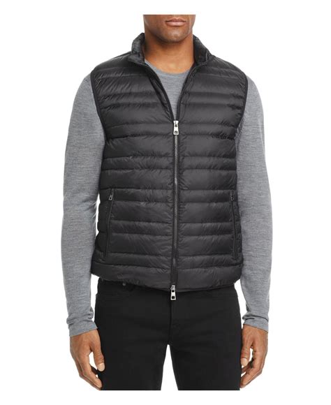 michael kors black men's quilted puffer vest|michael kors winter vest.